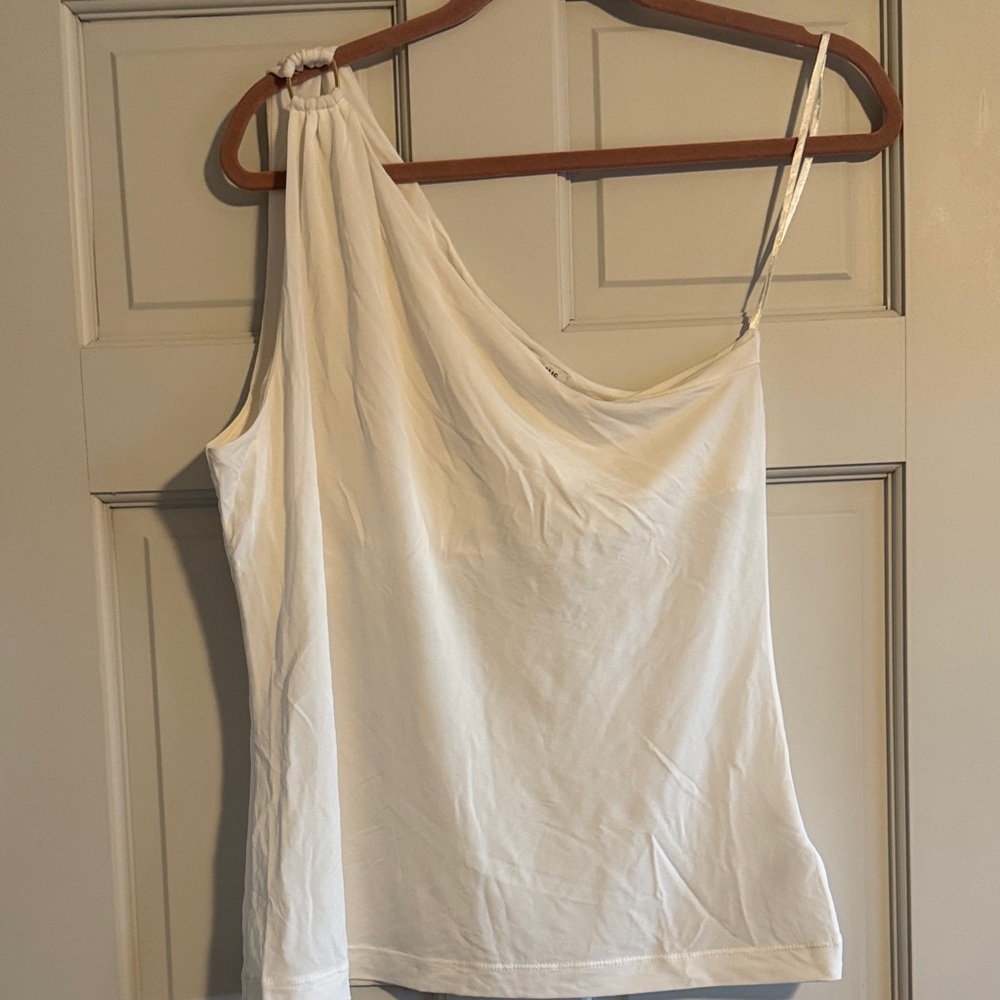 Banana Republic White One-Shoulder Top